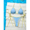 Damen Triangel-Bikini mit verstellbaren Bändern und nahtlosem Design