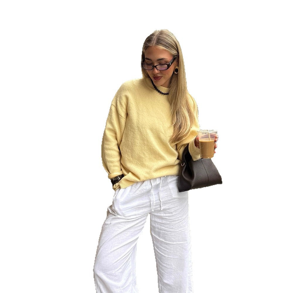Damen Boxy Feinstrickpullover mit Raglanärmeln und geripptem Bündchen Shop Nory