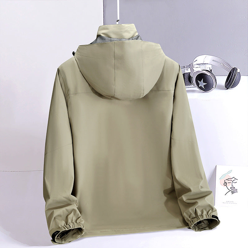 Herren leichte wasserabweisende Fieldjacke mit Kapuze und Multifachtaschen Shop Nory