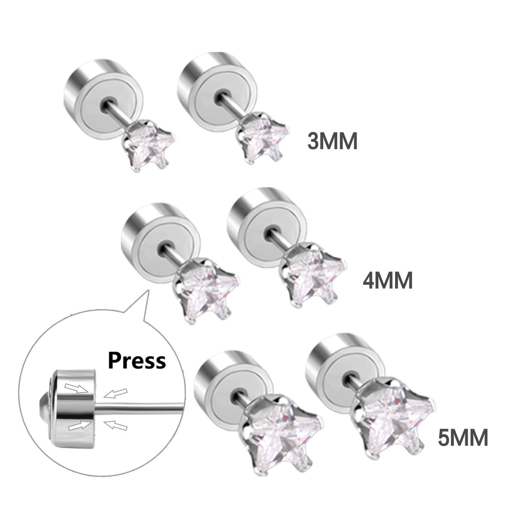 Damen Edelstahl Ohrstecker mit funkelnden Zirkonia Shop Nory