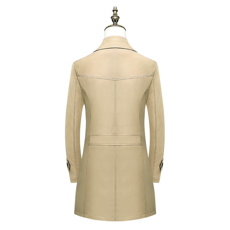 Herren Eleganter Slim-Fit Trenchcoat mit klassischer Knopfleiste und verstellbaren Manschetten Shop Nory