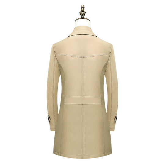 Herren Eleganter Slim-Fit Trenchcoat mit klassischer Knopfleiste und verstellbaren Manschetten Shop Nory
