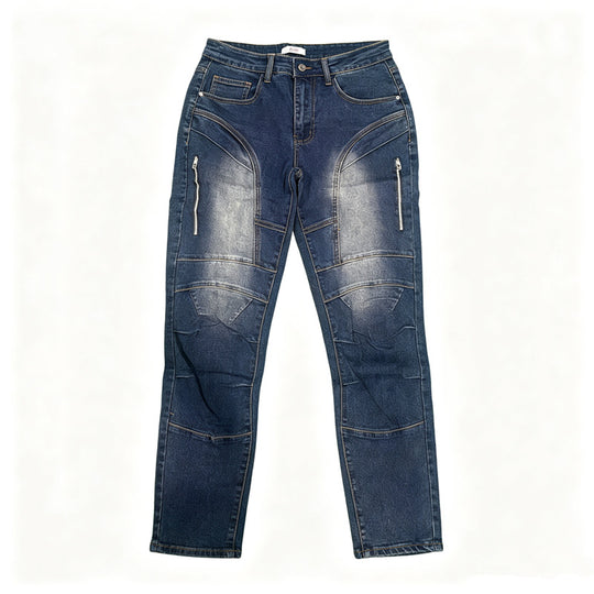 Herren Modische Cargo-Jeans mit Reißverschluss Shop Nory