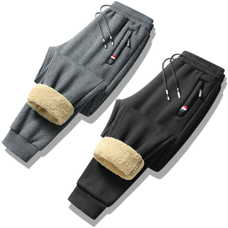 Herren Fleecegefütterte Jogginghose mit Teddyinnenfutter, Kordelzug und schmaler Bündchenpassform Shop Nory