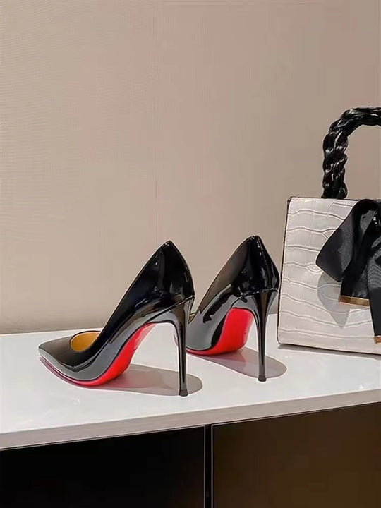 Damen Elegante Lackpumps mit spitz zulaufendem Stiletto-Absatz und gepolsterter Innensohle Shop Nory