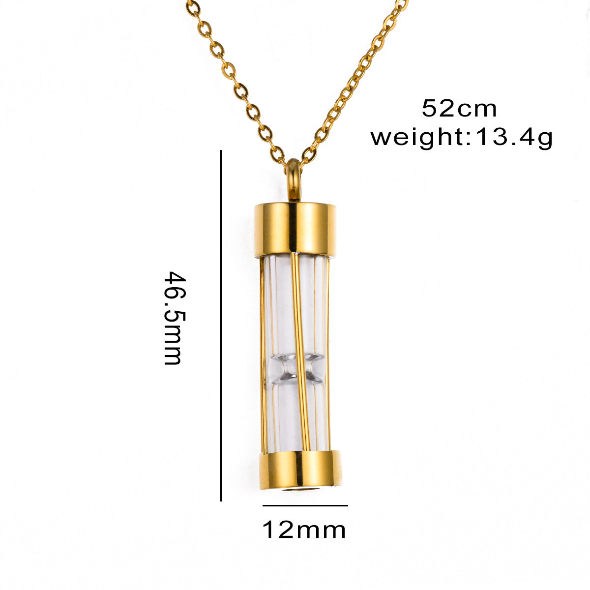 Damen Pendelkette mit modernem Sanduhr-Anhänger Shop Nory