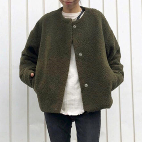 Shopnory | Lockere modische Jacke mit Knöpfen
