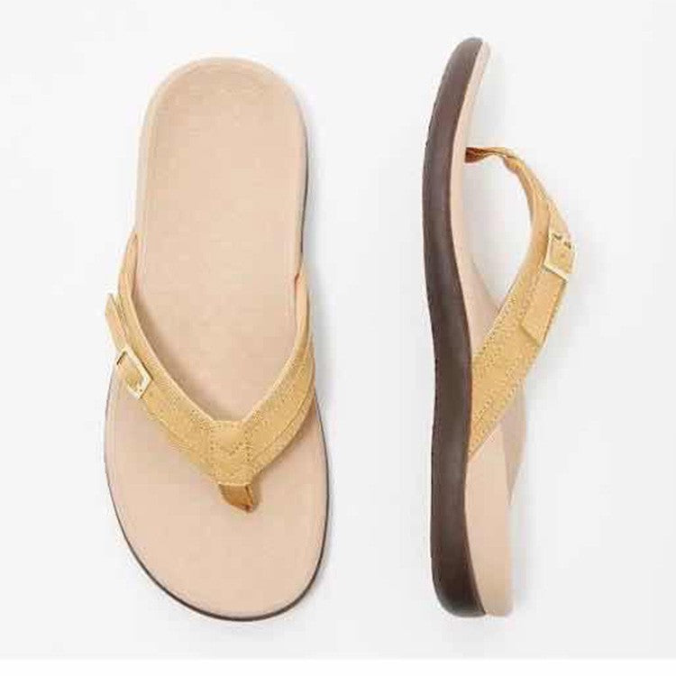 Damen Elegante und komfortable Zehentrenner-Sandalen mit verstellbarem Riemen