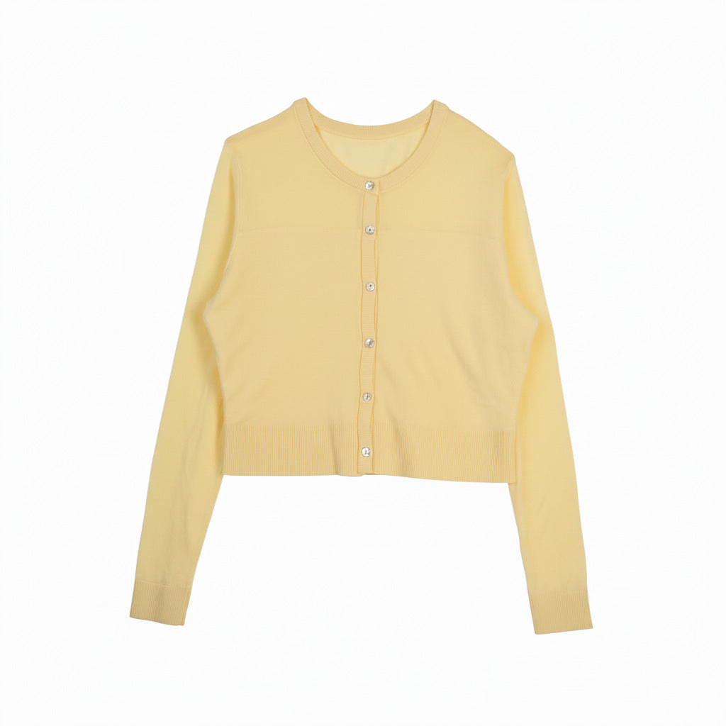 Damen Modische Strickjacke mit Knopfleiste Shop Nory