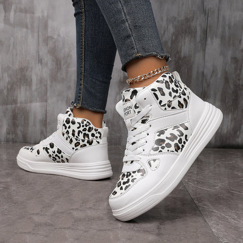 Damen Hochmodische Sneaker im Leoparden-Design