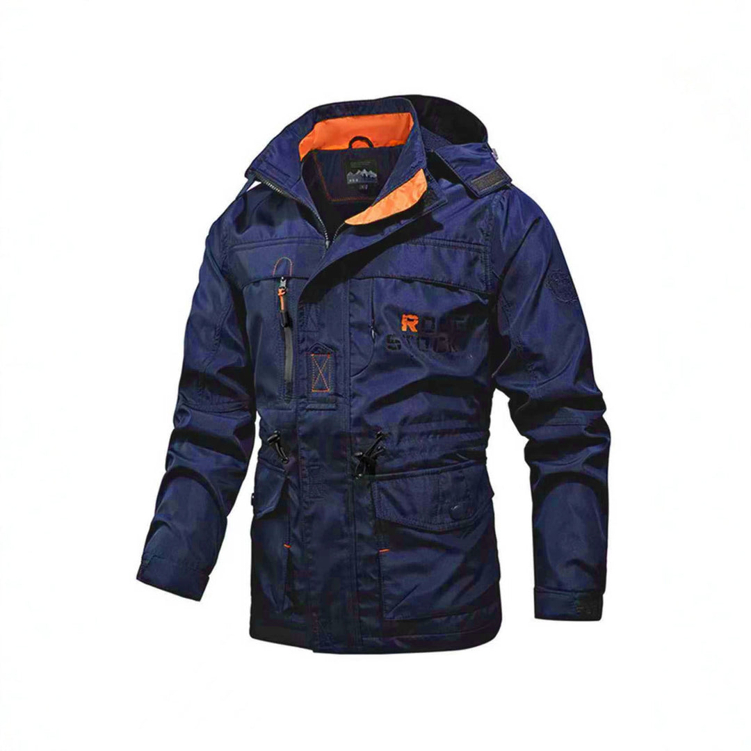 Herren Technische Fieldjacke mit Kapuze, Multifunktionstaschen und verstellbarem Taillenzug Shop Nory