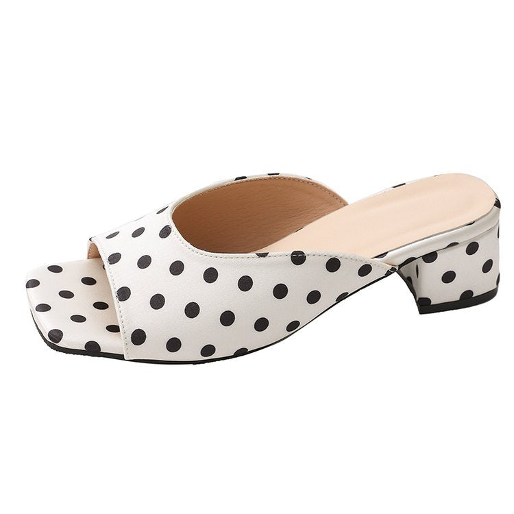 Damen elegante Mules mit offenem Zehenbereich und niedrigem Blockabsatz