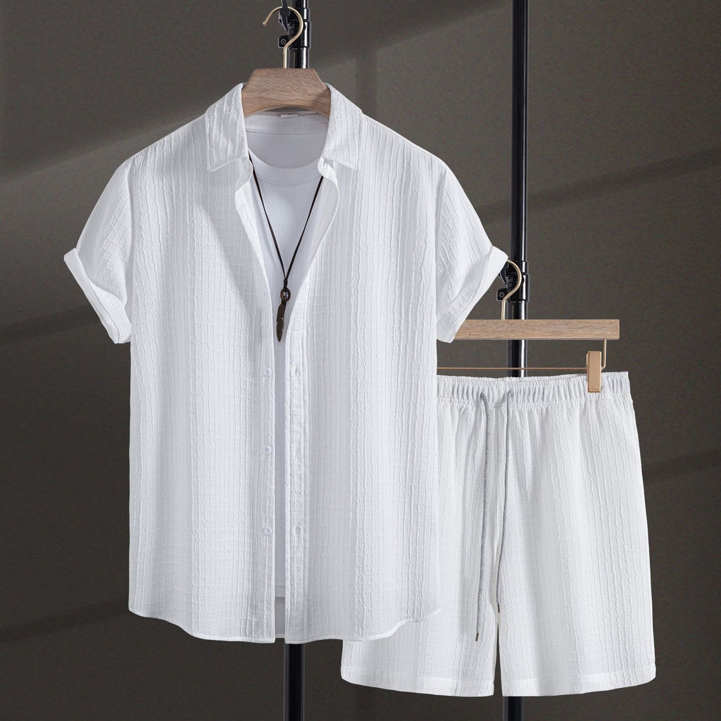 Damen Freizeitanzug mit kurzen Ärmeln und elastischen Shorts