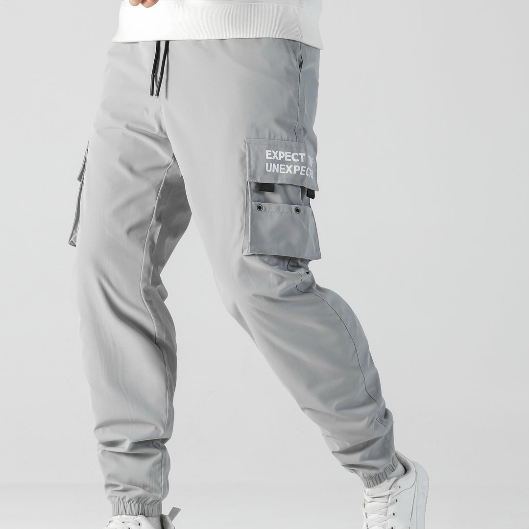 Herren Tapered Cargo-Jogginghose mit elastischem Bund, Multifachtaschen & Bündchen Shop Nory