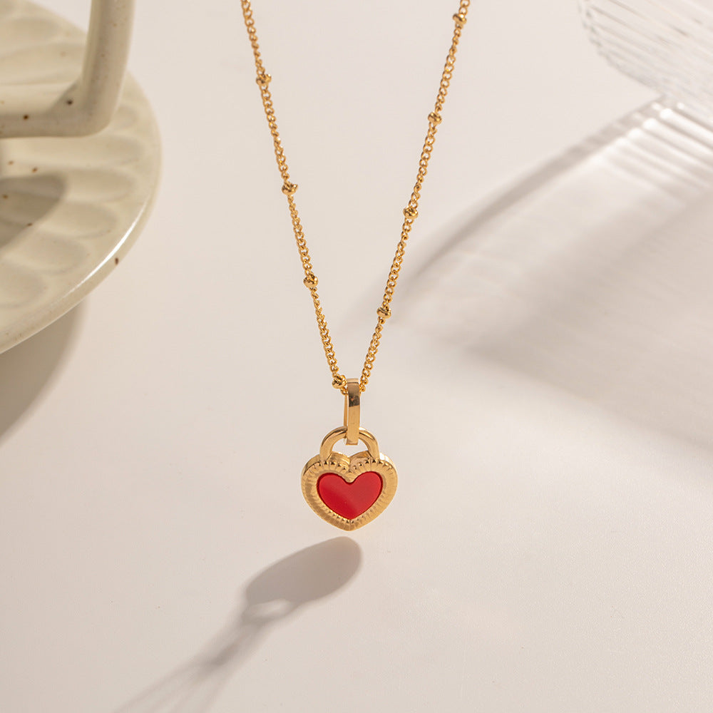 Damen Halskette mit herzförmigem Anhänger und eleganten Zirkonia-Akzenten Shop Nory