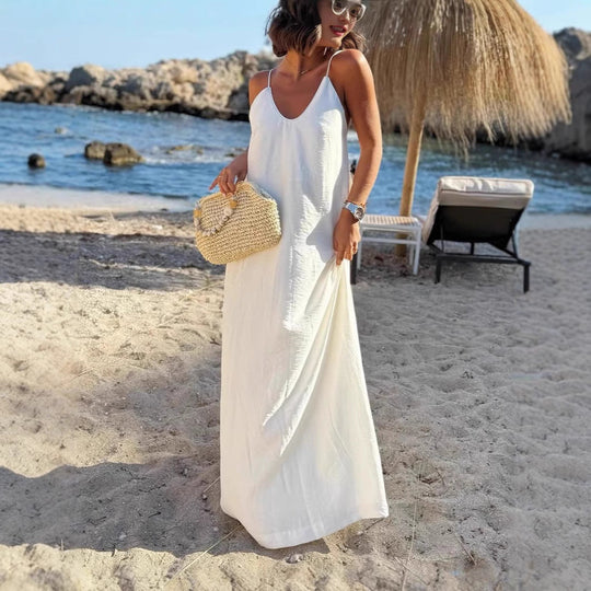 Damen Strandkleid mit Rückenausschnitt