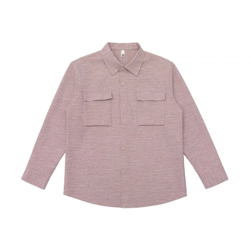 Unisex Overshirt aus strukturierter Strickmischung mit aufgesetzten Klappentaschen Shop Nory