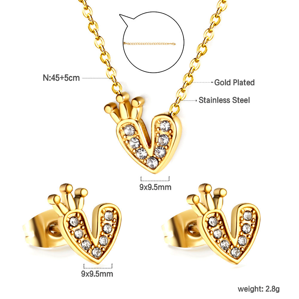 Damen Schmuckset mit bunnyförmigen Ohrsteckern und passende Halskette Shop Nory