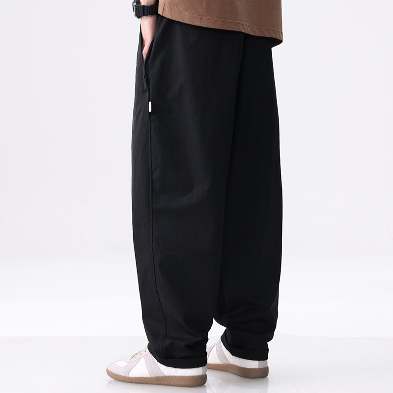 Herren Weite Baumwollmix-Cargohose mit Bundfalten und elastischem Kordelzug Shop Nory
