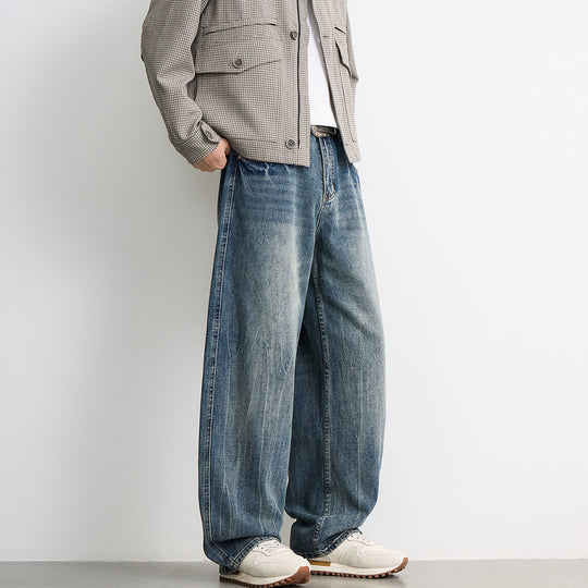 Herren weite Balloon-Jeans mit extra weitem Bein, tiefem Schritt und authentischer Used-Waschung Shop Nory