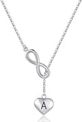 Damen Halskette mit unendlichem Symbol und personalisiertem Herzanhänger Shop Nory