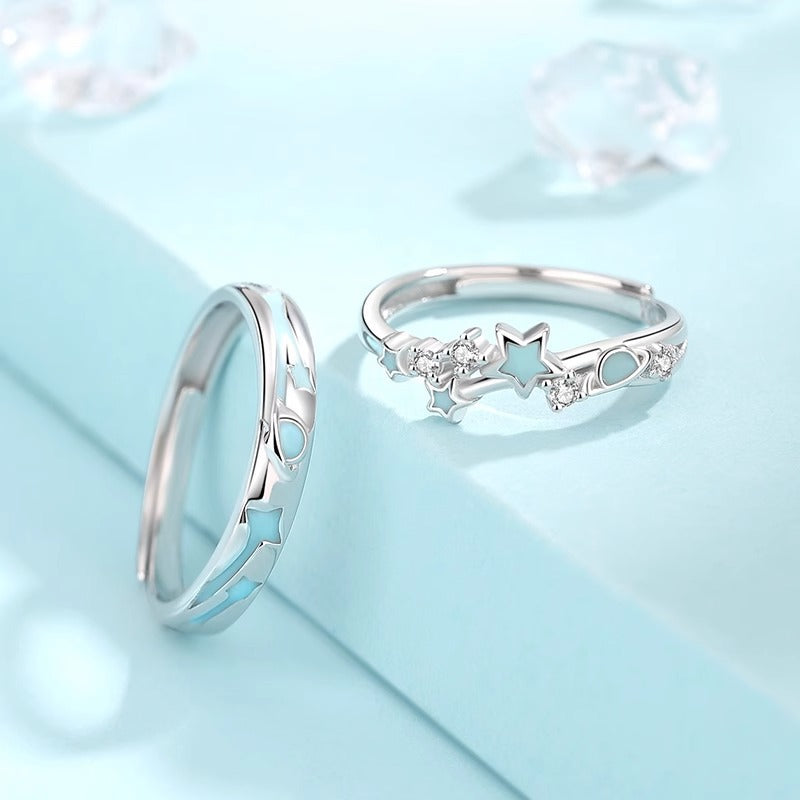Damen Schmuckring-Set mit funkelndem Stern-Motiv und verspielten Details Shop Nory