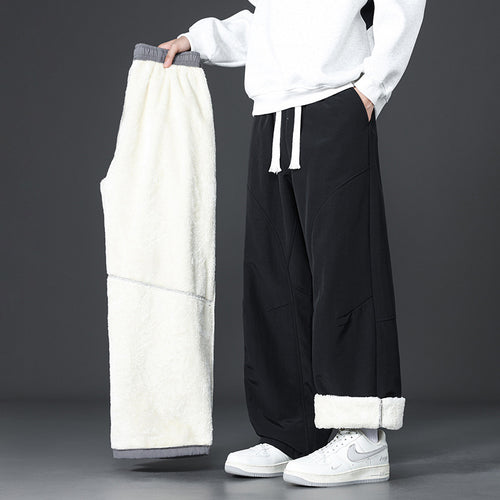 Herren Modische und Bequeme Jogginghose mit Fleece-Innenfutter