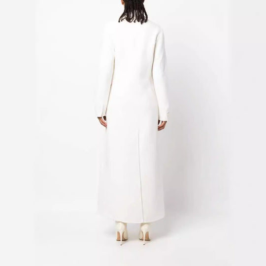 Damen Doppelreihiger Maxi-Mantel aus Wollmix mit tailliertem Schnitt Shop Nory