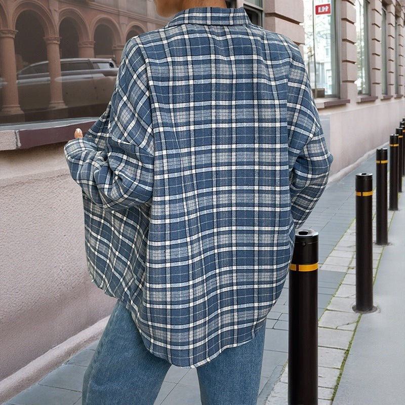 Damen Karierte Overshirt Shop Nory