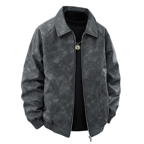 Herren Veloursleder‑Optik Blousonjacke mit Hemdkragen und elastischem Bund Shop Nory