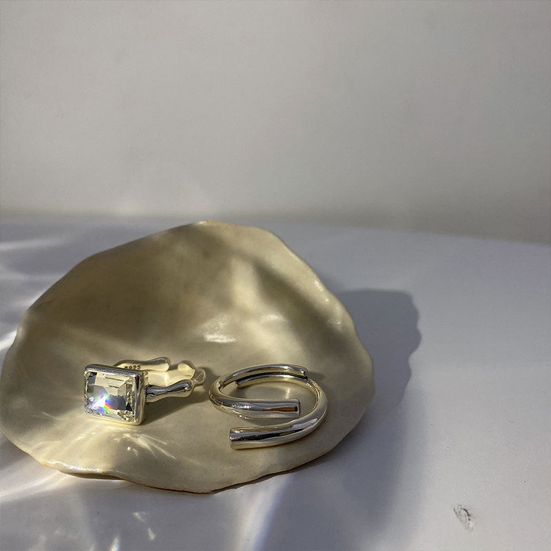 Damen Offener Ring mit modernem geschwungenem Design Shop Nory