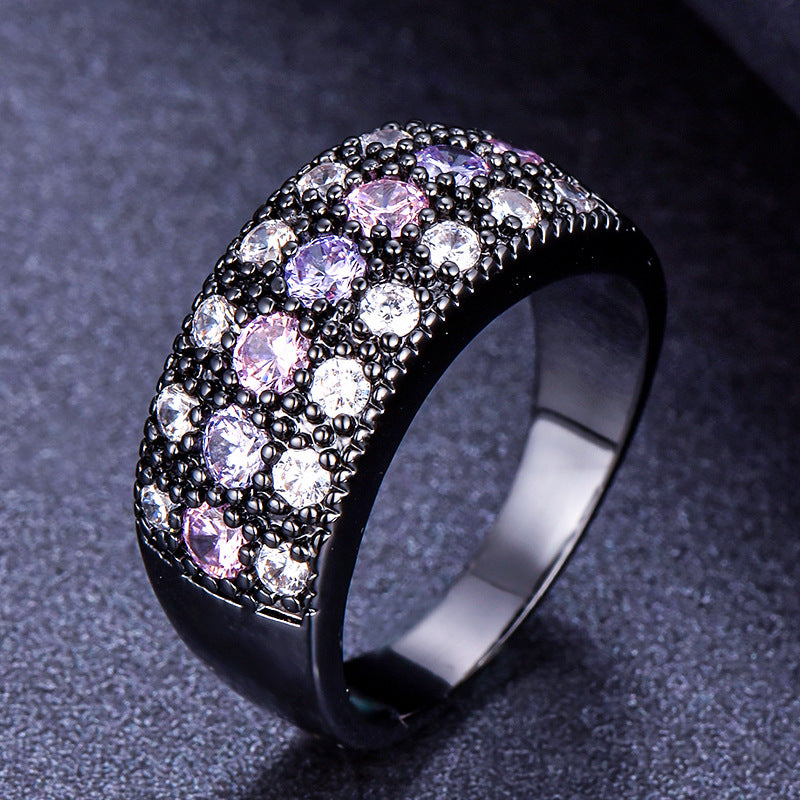 Damen Schmuckring mit funkelnden Zirkonia und pastellfarbenen Steinen Shop Nory