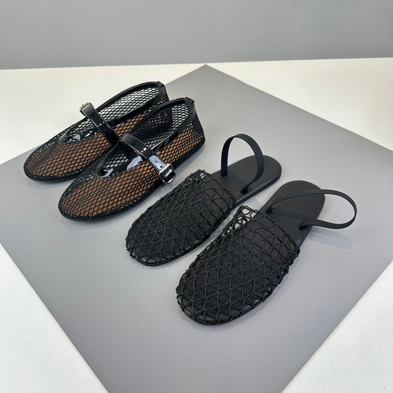Damen luftige Sandalen im modernen Netzdesign Shopnory