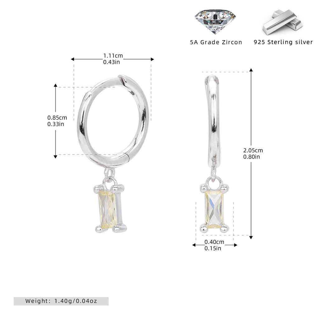 Damen Ohrhänger mit verführerischem Zirkonanhänger aus hochwertigem 925 Sterling Silber Shop Nory