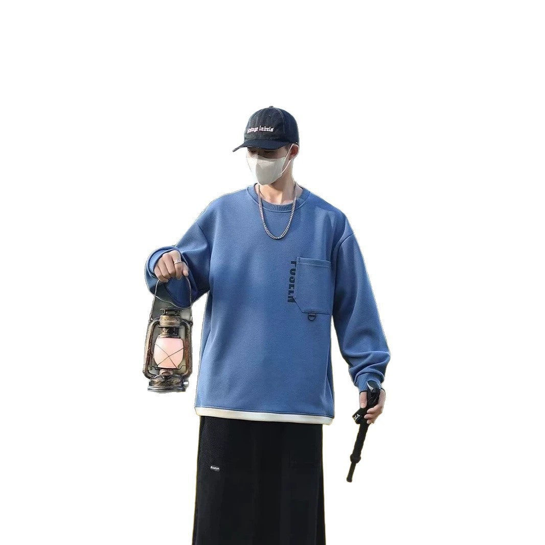Herren Oversized Streetwear Sweatshirt mit Brusttasche und Ringdetail Shop Nory