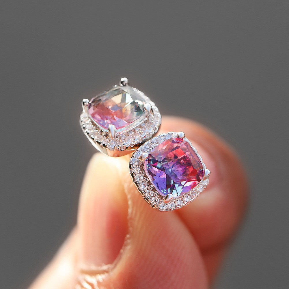 Damen Ring mit funkelnden pinken Kristallen und Zirkonia Shop Nory