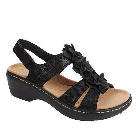Damen Komfortable Riemchen-Sandalen mit dekorativen Faltendesign