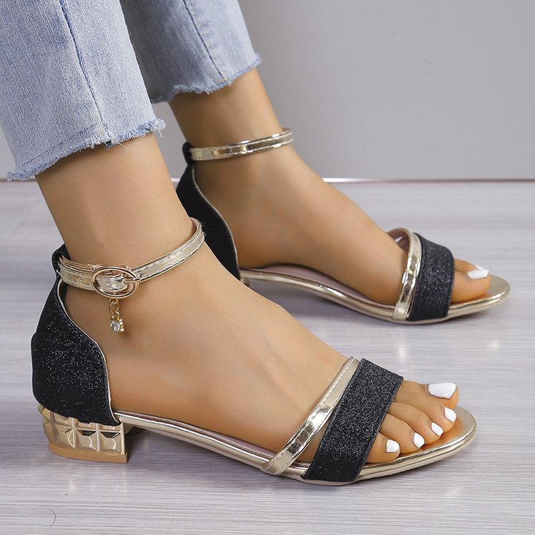 Damen Glitzernde Absatzsandalen