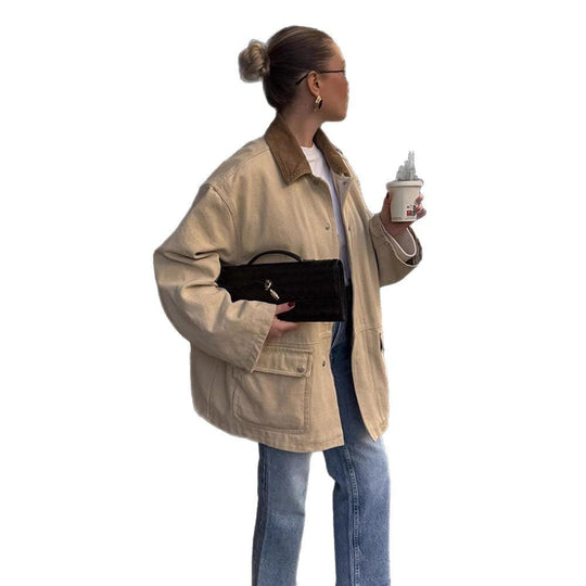 Damen Oversized Utility-Jacke