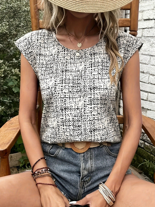 Damen Casual Shirt mit modernem Grafikdruck Shopnory
