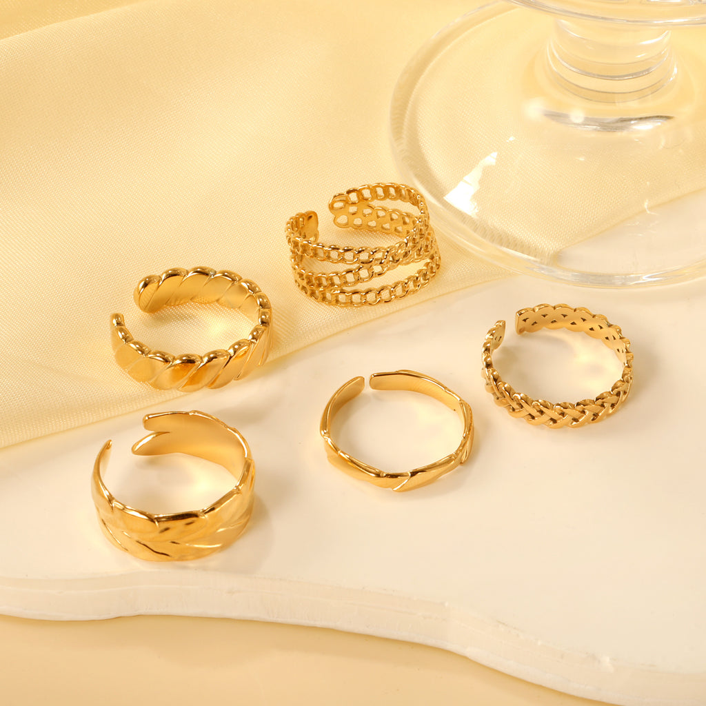 Damen stilvoller, eleganter Ring mit geschwungenem Design Shop Nory