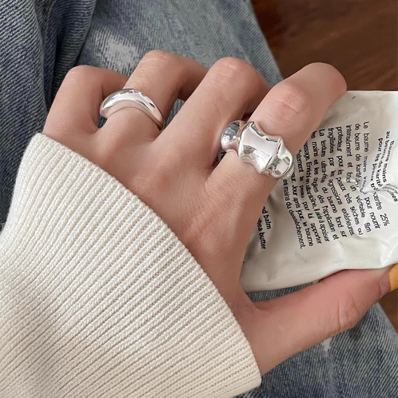 Damen modischer und stilvoller Ring mit geschwungenem Design Shop Nory