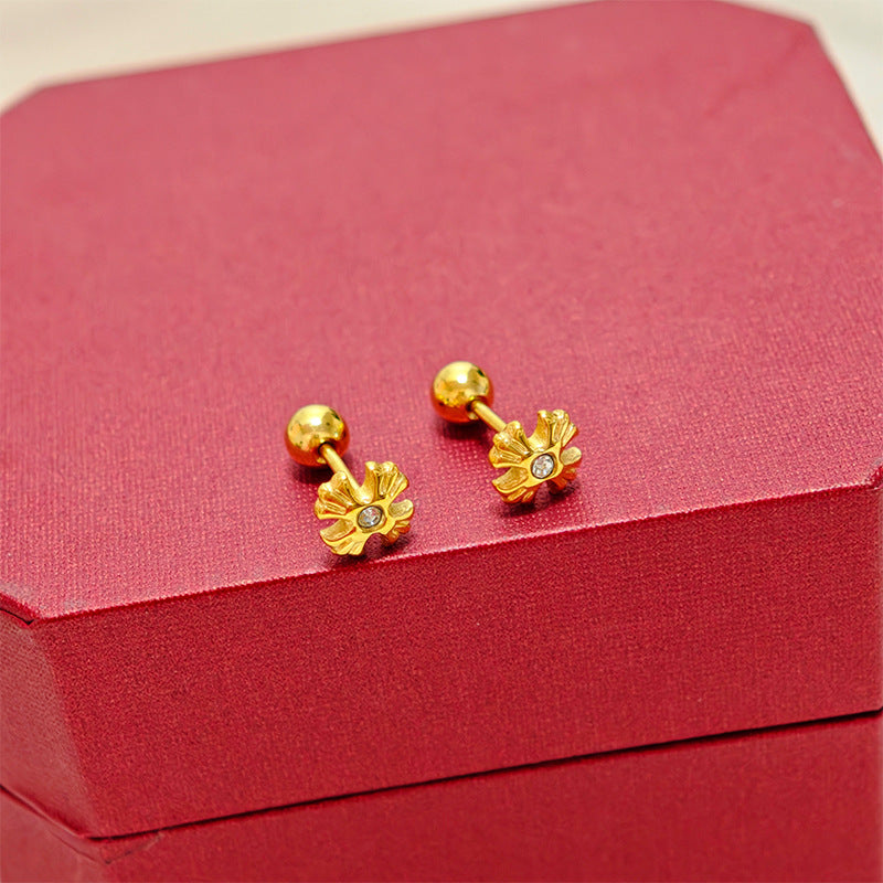 Damen Floral Accent Stud Ohrringe Shop Nory