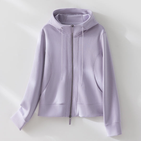 Damen Kapuzen-Performance-Zipjacke mit Reißverschluss und seitlichen Eingriffstaschen Shop Nory