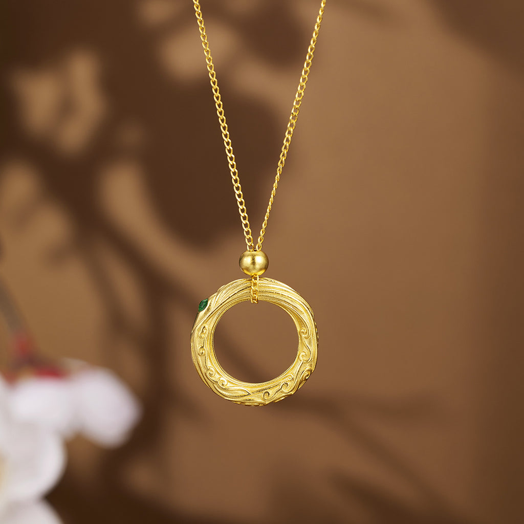 Damen Halskette mit kunstvollem, spiralförmigem Anhänger Shop Nory