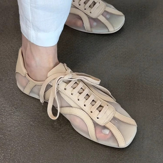 Damen modische Sneakers mit atmungsaktiver Mesh-Oberfläche und komfortabler Sohle Shopnory