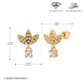 Damen Ohrstecker mit luxuriösem Blattdesign aus 925 Sterling Silber Shop Nory