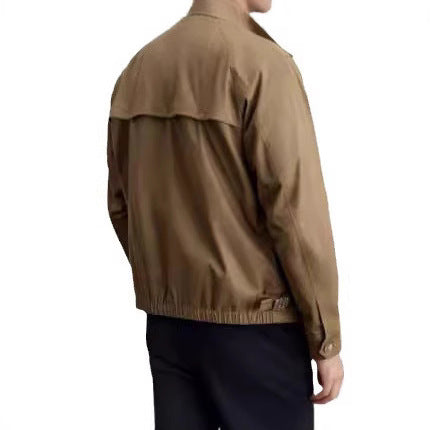 Herren Kurzblouson im Military-Style aus technischem Baumwollmischgewebe mit Stehkragen und verdeckter Reißverschlussblende Shop Nory