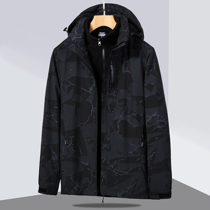 Damen zweilagige Softshelljacke mit abnehmbarer Fleece-Innenjacke und Kapuze Shop Nory