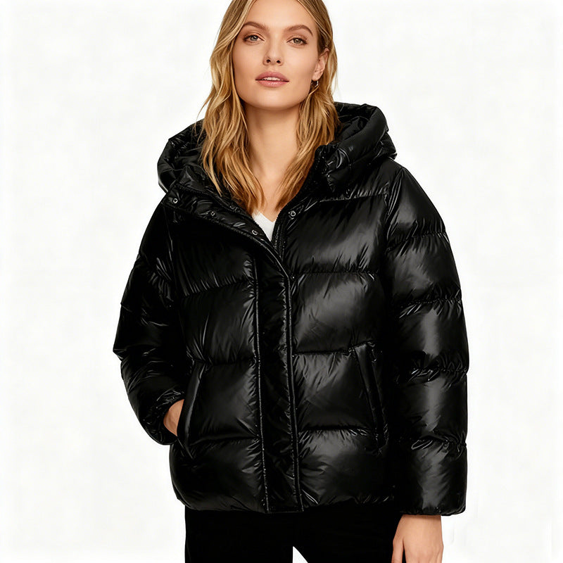 Damen Gesteppte Steppjacke mit Kapuze, Boxy-Schnitt und wasserabweisender Hülle Shop Nory